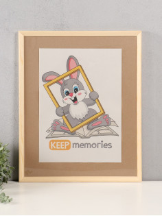 Фоторамка для фото 40×50 см Keep memories «Канон», белое дерево, (пластиковый экран)