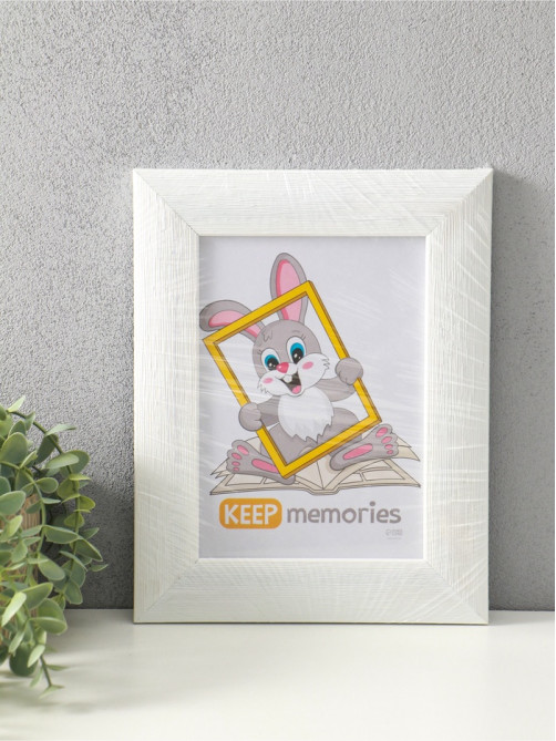 Фоторамка для фото 15×21 см Keep memories Luxe Elegance, пластик, белый, (пластиковый экран)
