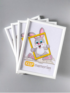 Набор фоторамок для фото 15×21 см Keep memories «Радуга», 4 шт., белый, (пластиковый экран)