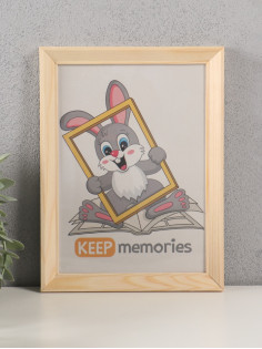 Фоторамка для фото 15×21 см Keep memories «Канон», белое дерево, (пластиковый экран)