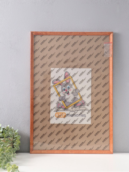 Фоторамка для фото 40×60 см Keep memories, Mira, дерево под орех, (пластиковый экран)