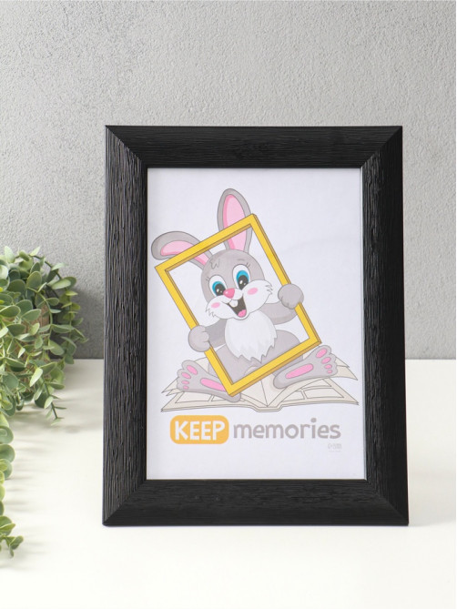 Фоторамка для фото 21×30 см Keep memories Luxe Elegance, с ножкой, пластик, чёрный, (пластиковый экран)