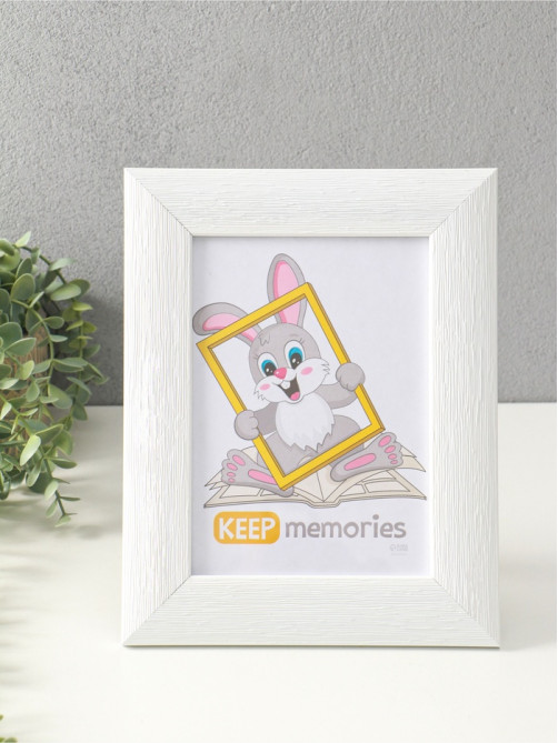 Фоторамка для фото 15×21 см Keep memories Luxe Elegance, пластик, белый, (пластиковый экран)