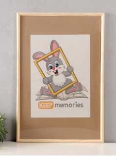 Фоторамка для фото 40×60 см Keep memories белое дерево, (пластиковый экран)