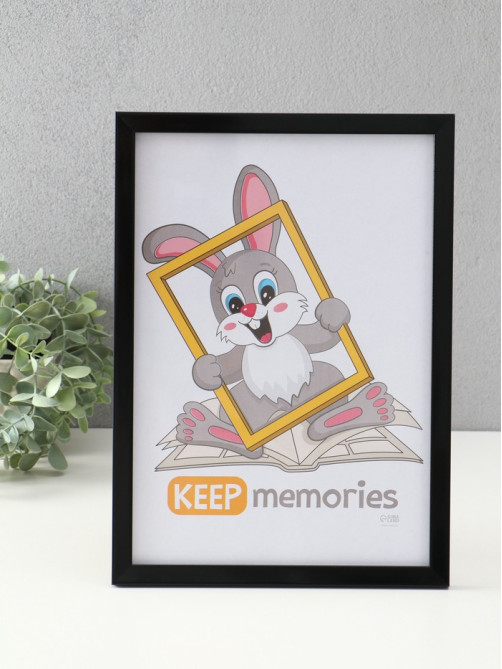 Набор фоторамок для фото 21×30 см Keep memories «Формат», с подножкой, набор 3 шт., (пластиковый экран), чёрный