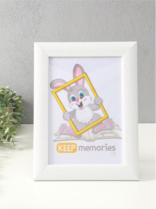 Фоторамка для фото 21×30 см Keep memories Luxe Elegance, с ножкой, пластик, белый, (пластиковый экран)