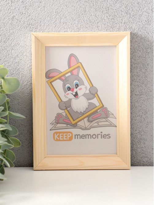 Фоторамка для фото 10×15 см Keep memories, белое дерево, (пластиковый экран)