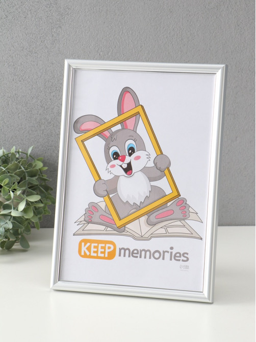 Набор фоторамок для фото 21×30 см Keep memories «Гамма», с подножкой, 3 шт., (пластиковый экран), серебро