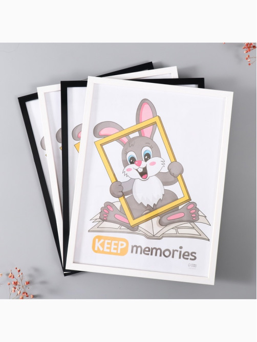 Набор фоторамок для фото 30×40 см Keep memories «Формат», 4 шт. чёрный, белый, (пластиковый экран)