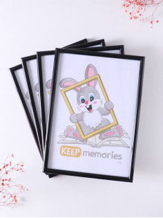 Набор фоторамок для фото 21×30 см Keep memories «Радуга», 4 шт., чёрный, (пластиковый экран)