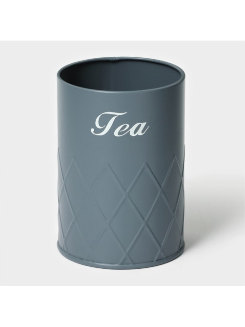 Банка для чая Magistro Tea Graphite, 9.5×13.5 см, с бамбуковой крышкой, серая