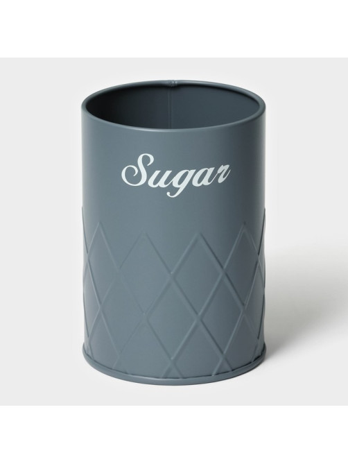 Банка для сахара Magistro Sugar Graphite, 9.5×13.5 см, с бамбуковой крышкой, серая
