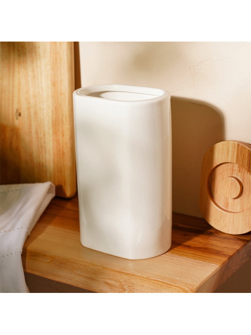 Банка для сыпучих SL Home «Тренто», 1 л,11×7.5×18.5 см, фарфор, белая