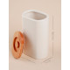 Банка для сыпучих SL Home «Тренто», 1 л,11×7.5×18.5 см, фарфор, белая