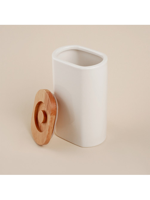 Банка для сыпучих SL Home «Тренто», 1 л,11×7.5×18.5 см, фарфор, белая