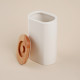 Банка для сыпучих SL Home «Тренто», 1 л,11×7.5×18.5 см, фарфор, белая