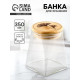 Банка стеклянная для хранения сыпучих продуктов и круп «Цветы», 350 мл