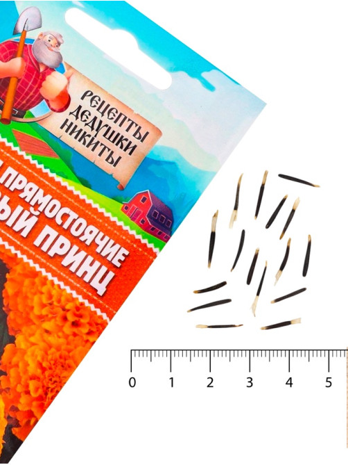 Семена цветов Бархатцы прямостоячие «Оранжевый принц», 0.3 г