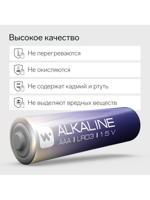 Батарейка алкалиновая Windigo, AAA, LR03, блистер, 2 штуки