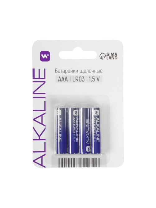Батарейка алкалиновая Windigo, AAA, LR03, блистер, 4 штуки