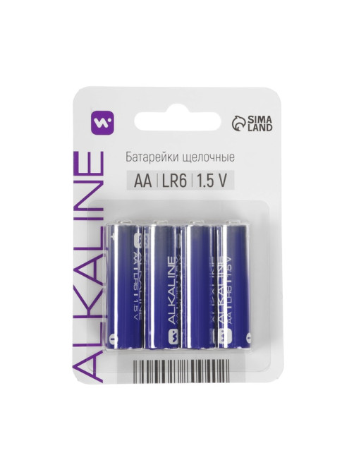 Батарейка алкалиновая Windigo, AA, LR6, блистер, 4 штуки