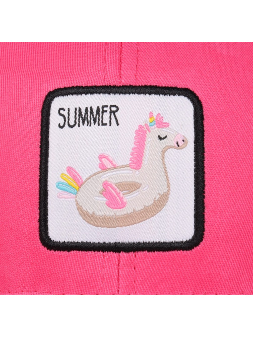 Кепка детская Summer, розовая, р-р 52-54, 5-7 лет