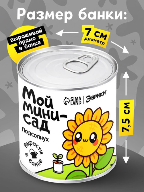 Набор для опытов ЭВРИКИ «Мой мини-сад», подсолнух