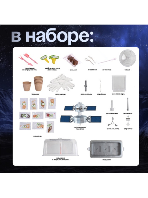 Набор для опытов «Моя мини-ферма», выращивание растений, в космосе