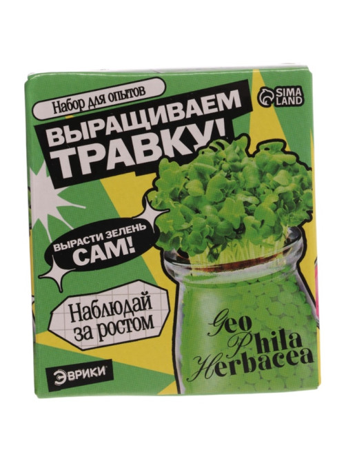 Набор для опытов «Выращиваем травку», своими руками, зеленый