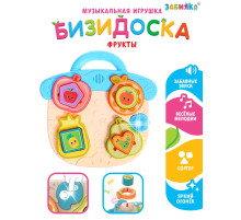 Музыкальная игрушка ZABIAKA «Бизидоска. Фрукты», звуковые эффекты, световые эффекты, МИКС