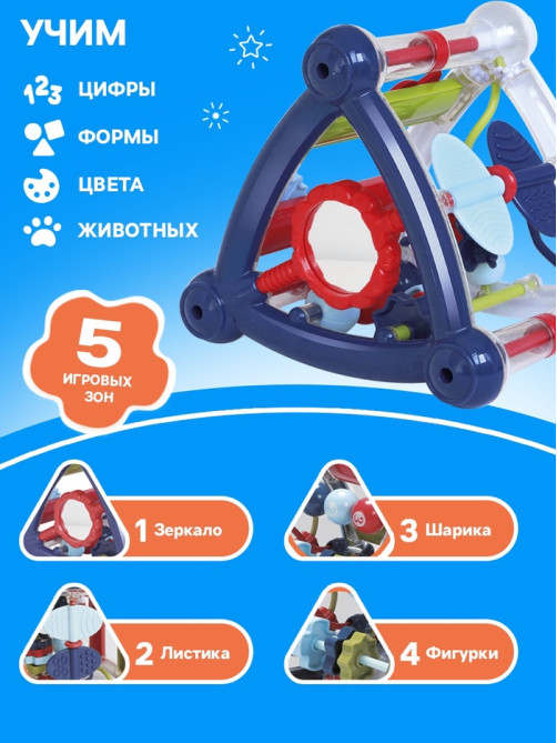 Игровой развивающий центр для малышей, с подвижными элементами ZABIAKA