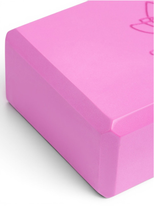 Блок для йоги 23×15×7.5 см, вес 120 г, розовый