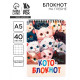 Блокнот А5, 40 л., обложка картон «Коты»