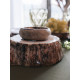 Блюдо для подачи Magistro Wood, 20.5×18.7×5.5 см, фарфор, коричневое