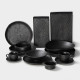 Блюдо для подачи Magistro Black style, 33.5×20.5 см, фарфор, чёрное