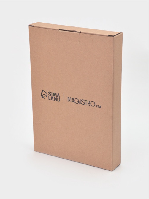 Блюдо фарфоровое для подачи с деревянной ручкой Magistro, d=20 см, белое