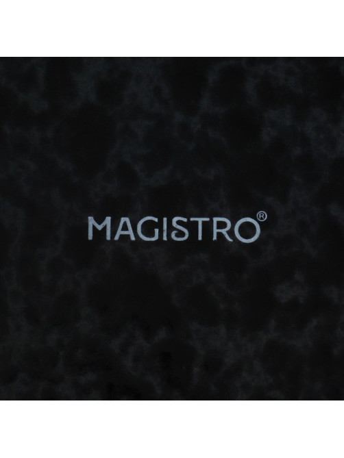 Блюдо сервировочное с соусником Magistro «Ночной дождь», 31×18.5×4 см, фарфор, чёрное