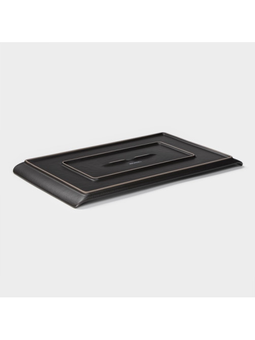 Блюдо для подачи Magistro Black style, 33.5×20.5 см, фарфор, чёрное