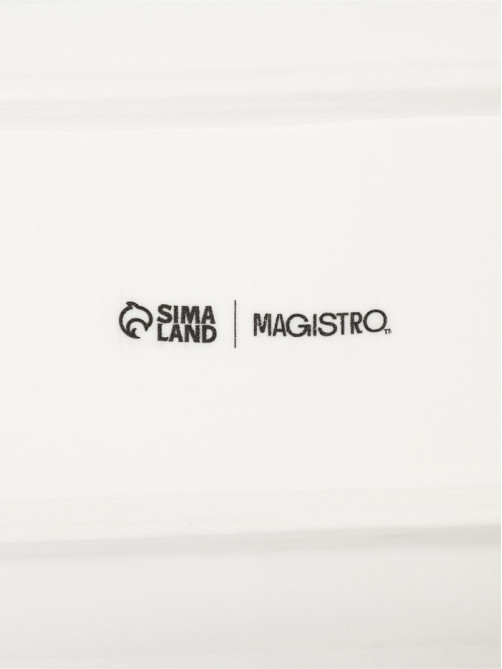 Блюда для подачи Magistro «Бутыль Инь-Янь», 31.8×10.8×2.8 см, набор 2 шт., фарфор, белое, чёрное