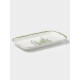 Блюдо для подачи WY Bloomware, 25×14×2.5 см, фарфор, зелёное/белое
