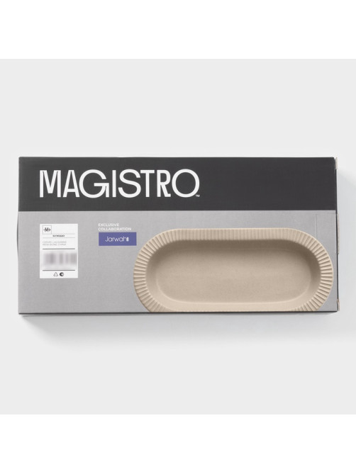 Блюдо Magistro Jarwah Lausanne, 32×15.5 см, фарфор, бежевое