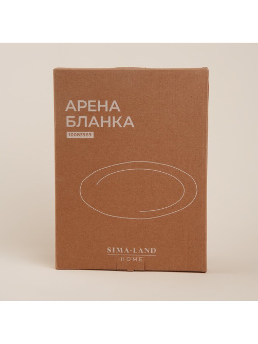 Блюдо SL Home «Арена Бланка», 34×24 см, керамика, белое