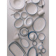 Блюдо сервировочное Magistro Blue Lagoon, 21×14.4×3.5 см, фарфор, белое