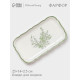 Блюдо для подачи WY Bloomware, 25×14×2.5 см, фарфор, зелёное/белое