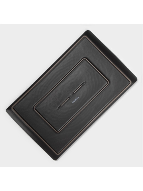 Блюдо для подачи Magistro Black style, 33.5×20.5 см, фарфор, чёрное