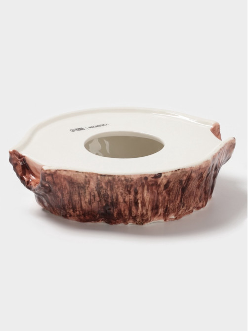 Блюдо для подачи Magistro Wood, 20.5×18.7×5.5 см, фарфор, коричневое