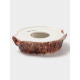 Блюдо для подачи Magistro Wood, 20.5×18.7×5.5 см, фарфор, коричневое