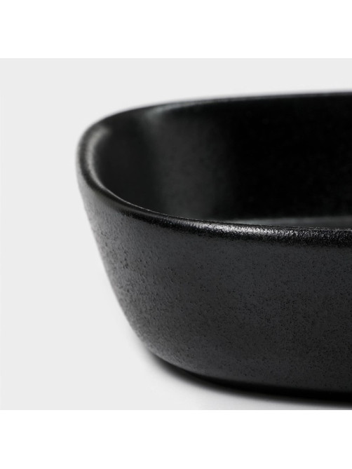 Блюдо для подачи Magistro Carbon, 28×19×4 см, фарфор, чёрное