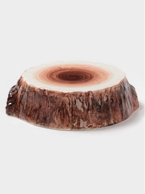 Блюдо для подачи Magistro Wood, 20.5×18.7×5.5 см, фарфор, коричневое