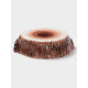 Блюдо для подачи Magistro Wood, 20.5×18.7×5.5 см, фарфор, коричневое